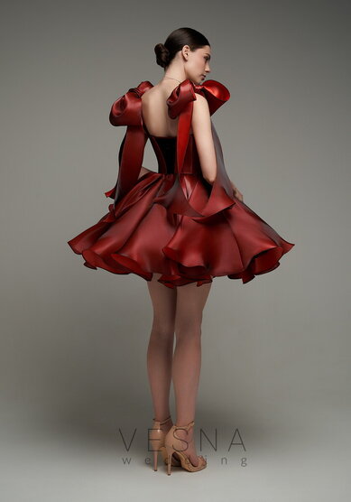 Вечернее платье Ника Бордо-V69863 - Свадебный салон Vesna