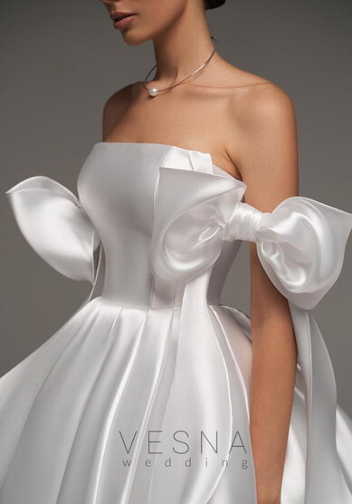 Свадебное платье Ника Силк Вайт-V70221 - Свадебный салон Vesna
