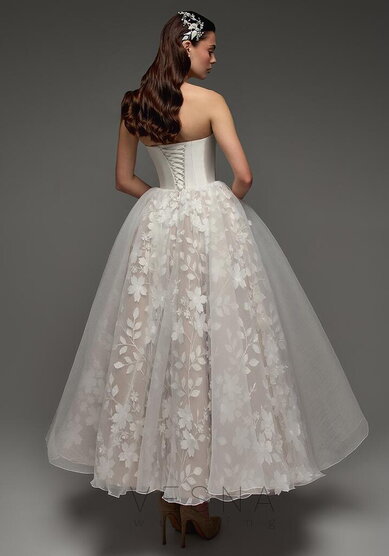 Свадебное платье Флора + Вуаль-V70225 - Свадебный салон Vesna