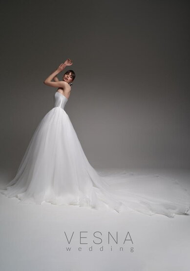Свадебное платье Элиф Вайт-V70234 - Свадебный салон Vesna