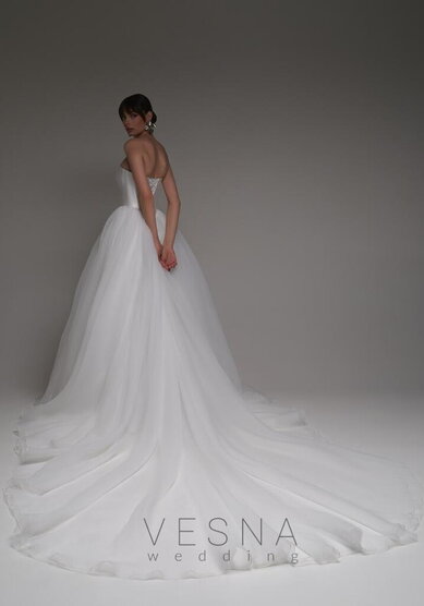 Свадебное платье Элиф Вайт-V70234 - Свадебный салон Vesna
