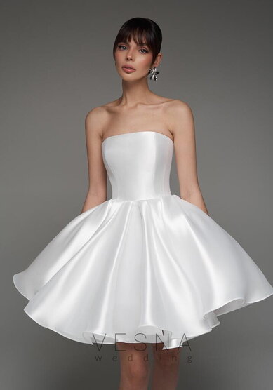 Свадебное платье Ника Силк Вайт Классик-V70238 - Свадебный салон Vesna