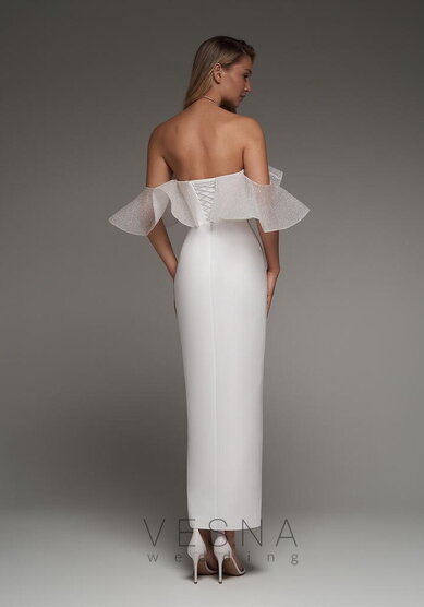 Свадебное платье Алесия Вайт-V70242 - Свадебный салон Vesna