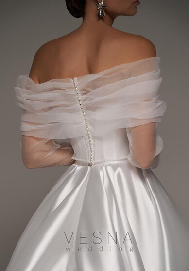 Свадебное платье Шадэ Силк Вуаль-V70248 - Свадебный салон Vesna