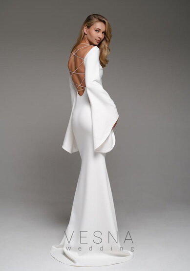 Свадебное платье Элли Вайт-V70260 - Свадебный салон Vesna