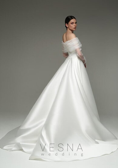 Свадебное платье Шадэ Вуаль-V70268 - Свадебный салон Vesna