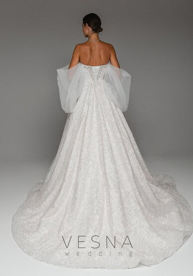 Свадебное платье Примавера Вайт-V70294 - Свадебный салон Vesna