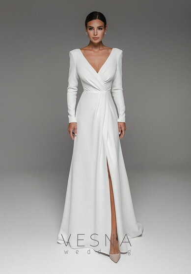 Свадебное платье Орси Вайт-V70295 - Свадебный салон Vesna