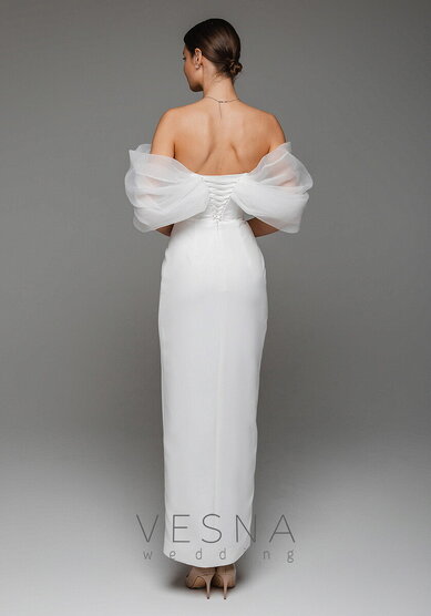 Свадебное платье Бриджид Вайт-V70299 - Свадебный салон Vesna