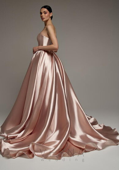 Вечернее платье Грейс Люкс Пинк-V70340 - Свадебный салон Vesna