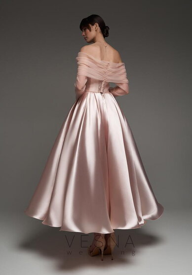 Вечернее платье Грейс Пинк + Вуаль Пинк-V70349 - Свадебный салон Vesna