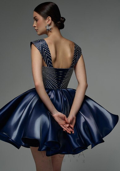 Вечернее платье Миссури Дарк Индиго-V70363 - Свадебный салон Vesna