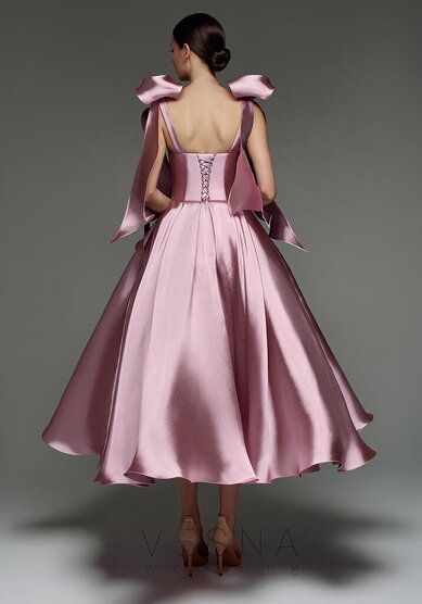 Вечернее платье Принцесс Миди Пион-V70368 - Свадебный салон Vesna