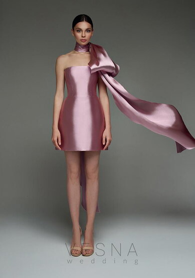 Вечернее платье Вероник Пион + Шарф-V70371 - Свадебный салон Vesna