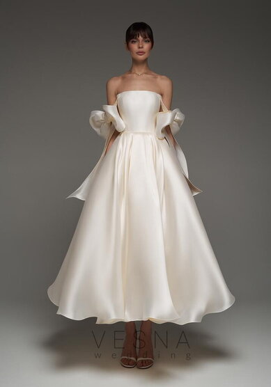 Вечернее платье Келли Крем-V70373 - Свадебный салон Vesna