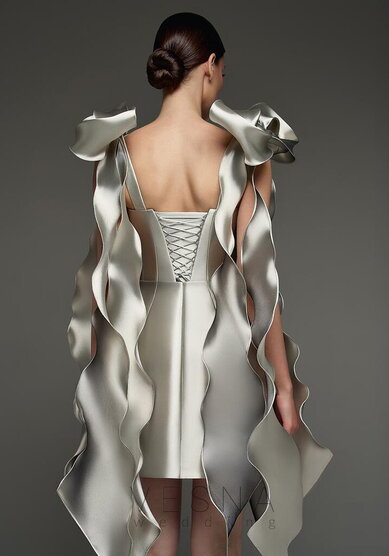 Вечернее платье Вероник Грей-V70380 - Свадебный салон Vesna