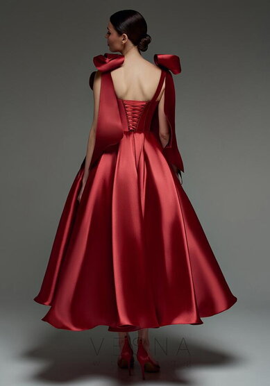 Вечернее платье Келли Черри-V70381 - Свадебный салон Vesna