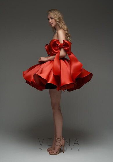 Вечернее платье Ника Руж-V70388 - Свадебный салон Vesna