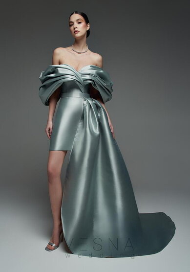 Вечернее платье Зендая Минт + Хвост-V70398 - Свадебный салон Vesna