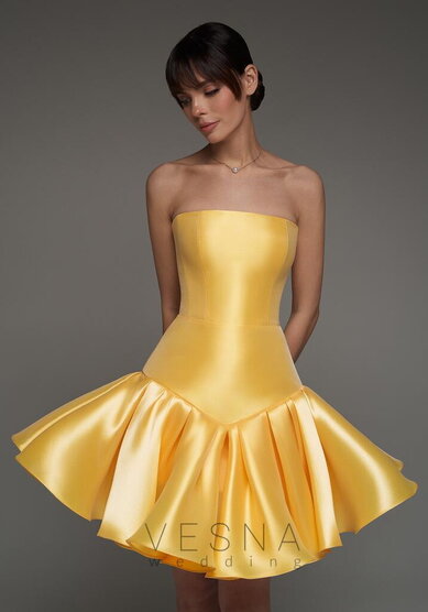 Вечернее платье Сабрин Еллоу Софт-V70406 - Свадебный салон Vesna