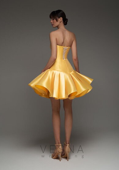 Вечернее платье Сабрин Еллоу Софт-V70406 - Свадебный салон Vesna