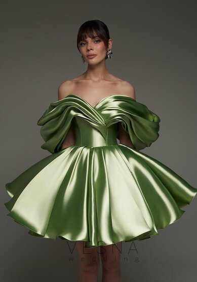 Вечернее платье Рафаэлла Силк Грин-V70414 - Свадебный салон Vesna