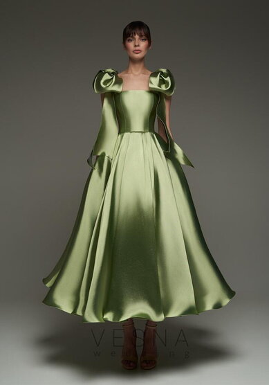 Вечернее платье Келли Грин-V70415 - Свадебный салон Vesna