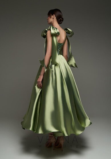 Вечернее платье Келли Грин-V70415 - Свадебный салон Vesna