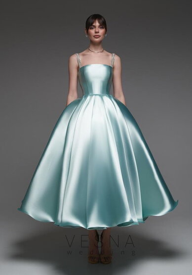 Вечернее платье Теона Миди Тиффани-V70416 - Свадебный салон Vesna