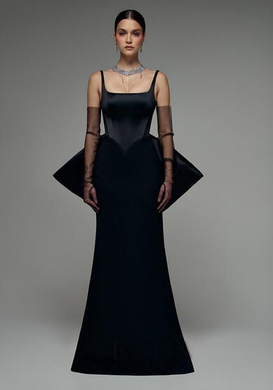 Вечернее платье Джулия Блэк-V70439 - Свадебный салон Vesna