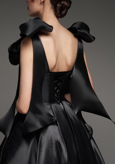 Вечернее платье Келли Блэк-V70445 - Свадебный салон Vesna