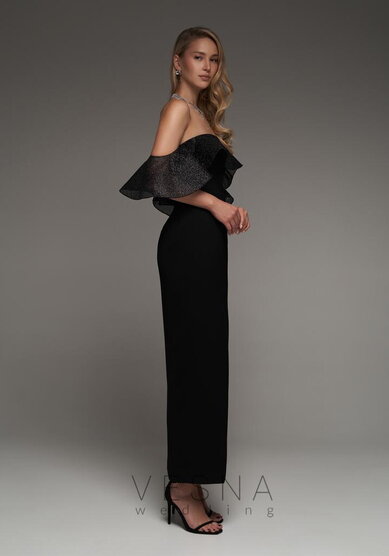 Вечернее платье Алесия Блэк-V70446 - Свадебный салон Vesna