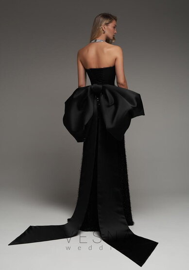 Вечернее платье Микаэла Нуар-V70448 - Свадебный салон Vesna