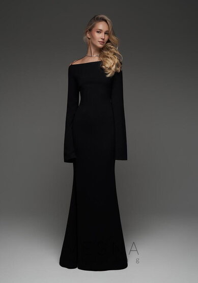 Вечернее платье Элли Блэк-V70454 - Свадебный салон Vesna