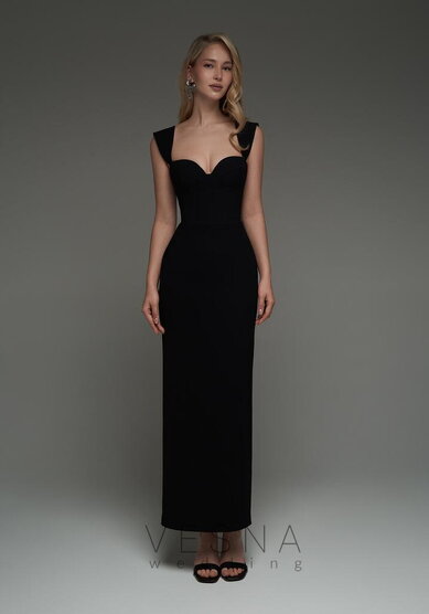 Вечернее платье Джейдис Блэк-V70458 - Свадебный салон Vesna