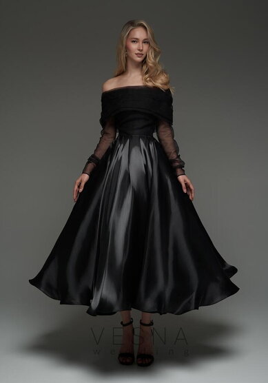 Вечернее платье Грейс Блэк + Вуаль-V70459 - Свадебный салон Vesna