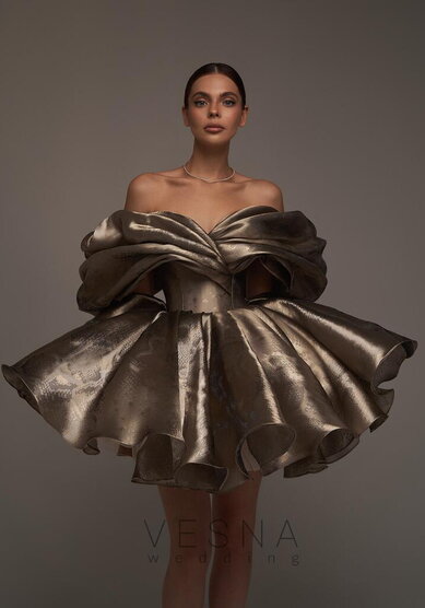 Вечернее платье Рафаэлла Снейк Мокко-V70464 - Свадебный салон Vesna