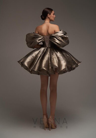 Вечернее платье Рафаэлла Снейк Мокко-V70464 - Свадебный салон Vesna