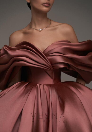 Вечернее платье Рафаэлла Чайная Роза-V70465 - Свадебный салон Vesna