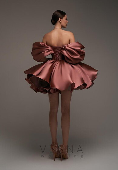 Вечернее платье Рафаэлла Чайная Роза-V70465 - Свадебный салон Vesna