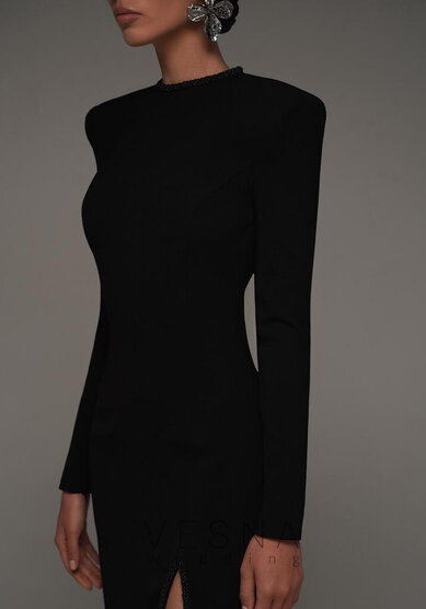 Вечернее платье Сигурни Блэк-V70470 - Свадебный салон Vesna