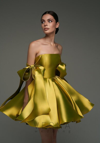 Вечернее платье Ника Голд-V70472 - Свадебный салон Vesna