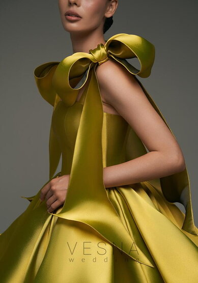 Вечернее платье Ника Голд-V70472 - Свадебный салон Vesna