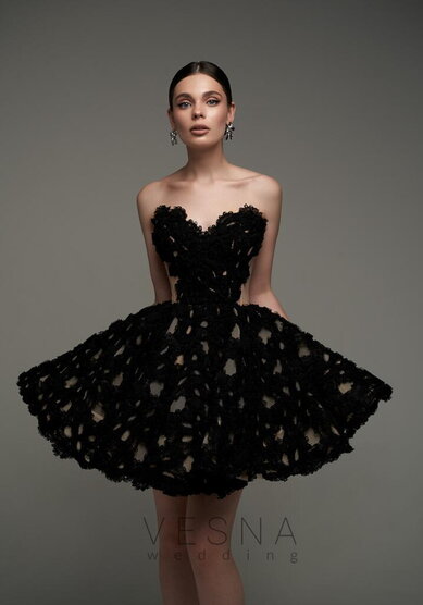 Вечернее платье Прим Блэк-V70480 - Свадебный салон Vesna