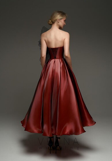 Вечернее платье Грейс Флер Бордо-V70496 - Свадебный салон Vesna
