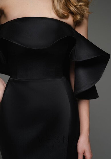 Вечернее платье Алесия Силк Блэк-V70506 - Свадебный салон Vesna