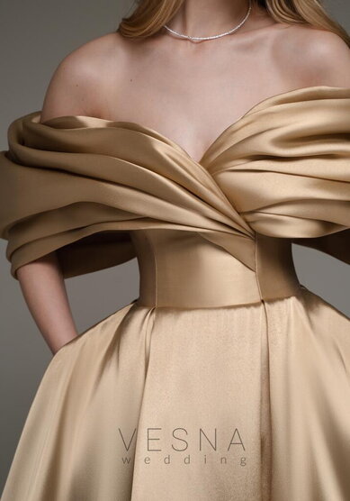 Вечернее платье Белла Нюд-V70514 - Свадебный салон Vesna