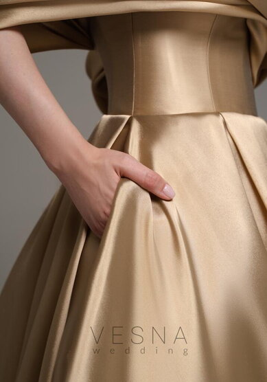 Вечернее платье Белла Нюд-V70514 - Свадебный салон Vesna