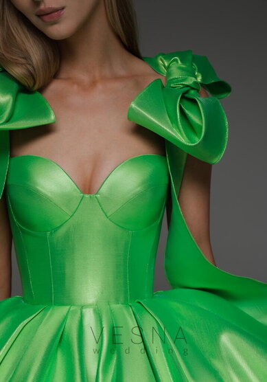 Вечернее платье Принцесс Лайм-V70520 - Свадебный салон Vesna