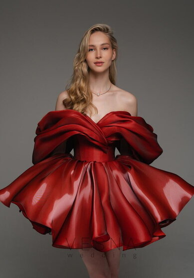 Вечернее платье Рафаэлла Бордо-V70521 - Свадебный салон Vesna